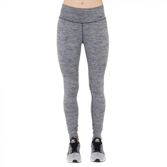 Nike Dri Fit grey Heathered recycled  leggings 27” small - Picture 1 of 16
